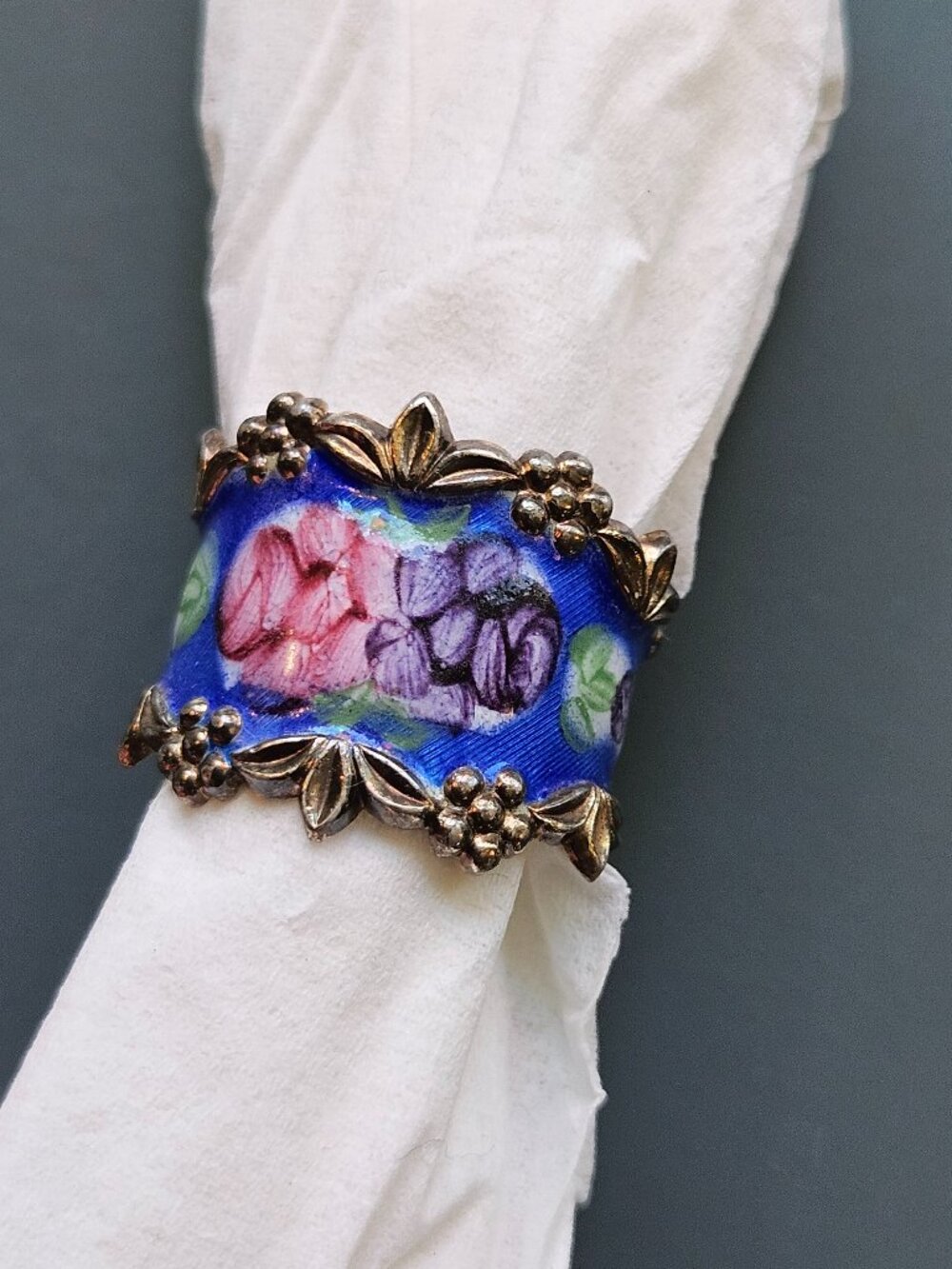 Vintage Guilloche Ring Size 7